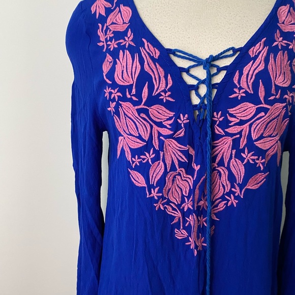Altar’d state royal blue embroidered dress sz-med - Picture 4 of 5